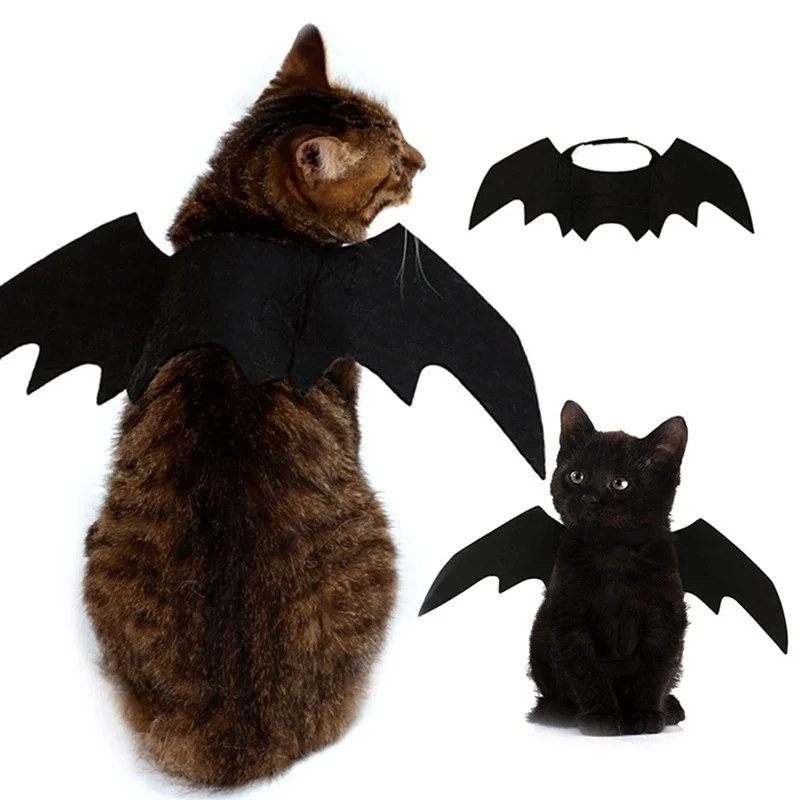 Halloween Cute Pet Clothes Black Bat Wings Harness Costume for Halloween Cosplay Cat Dog Party for Pet Supplies pet clothes