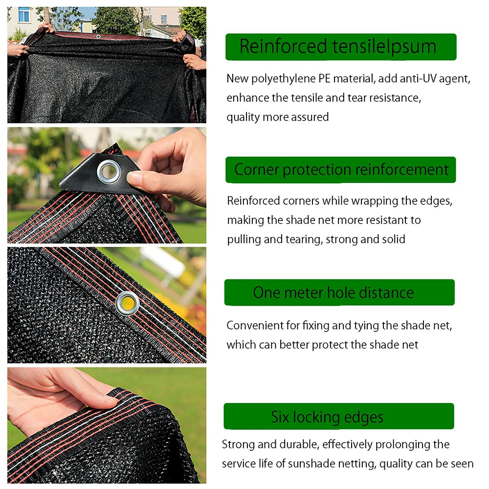 Garden Shade Cloth 70% Sun Protection Shade Net Corrosion Resistant Protection/breath HDPE Shade Sail With Grommets