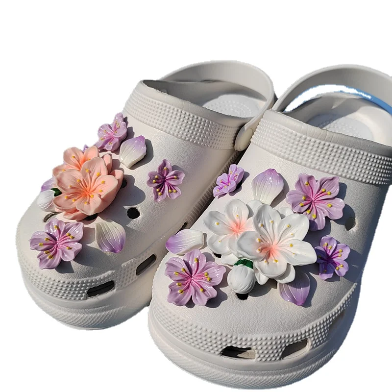 Shoe Charms Fashion shoe Charms For Creative Branches and Flowers Clogs Shoe Buckle Cute shoe Accessories Gift For Girls