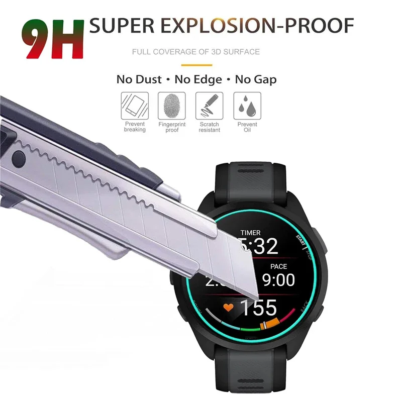 الزجاج المقسى ل Garmin Forerunner 165 165Music 9H...