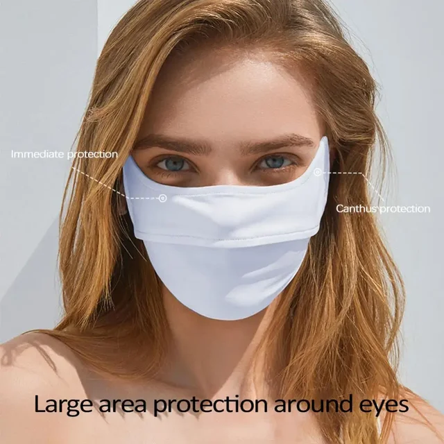 자외선 차단, 항균성, 통기성, 얼굴 모양 수정, 냉각을 갖춘 다목적 아이스 실크 페이스 마스크