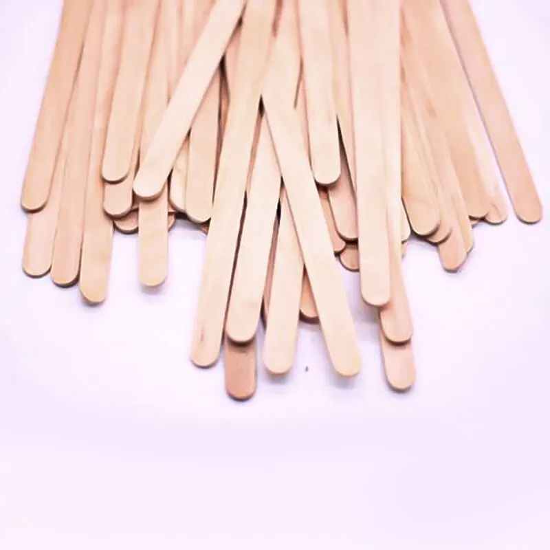 Description Picture 4 of item50pcs Natural Wooden Ice Cream Popsicle Sticks Wood Stick Ice Cream Spoon Hand Art Ice Cream Ice Cube Lollipop Cake Tools