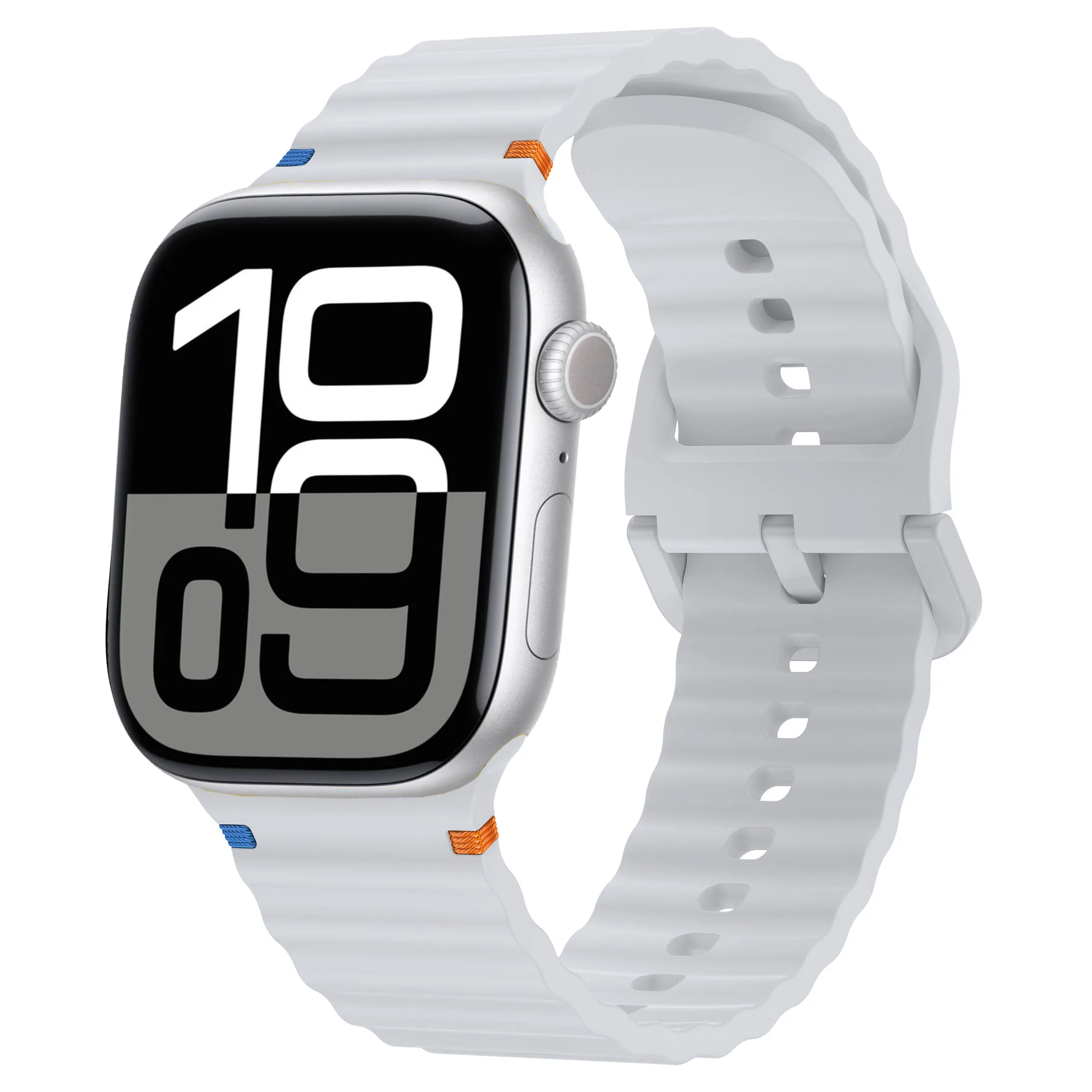 ตัวเลือกสินค้า สายซิลิโคนลายคลื่นสำหรับ Apple Watch 46/42/44 มม.