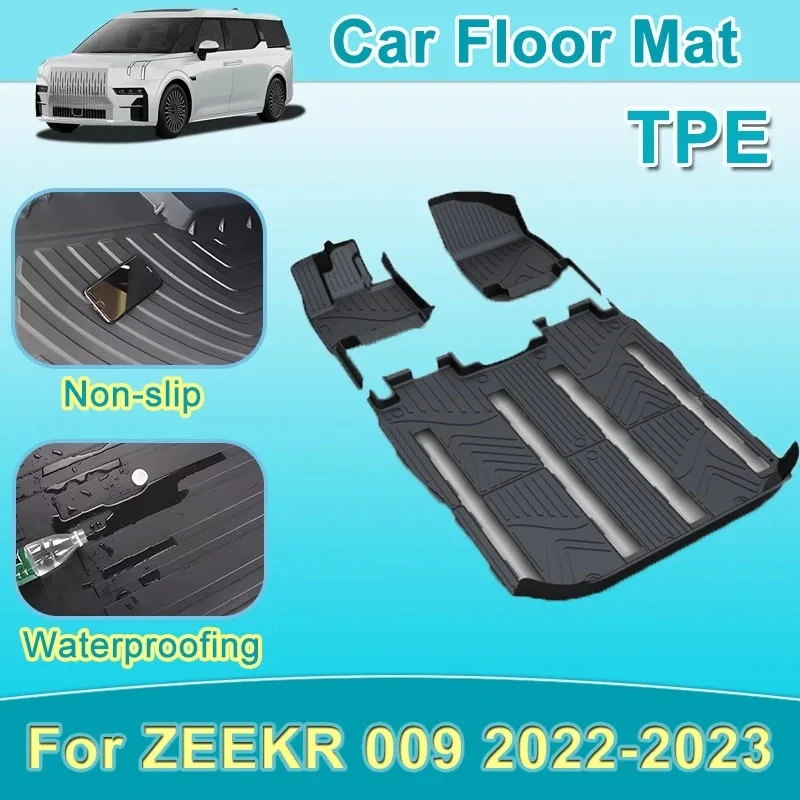 LHD For ZEEKR 009 2022 2023 TPE 자동차 바닥 매트 내부 의무 ..