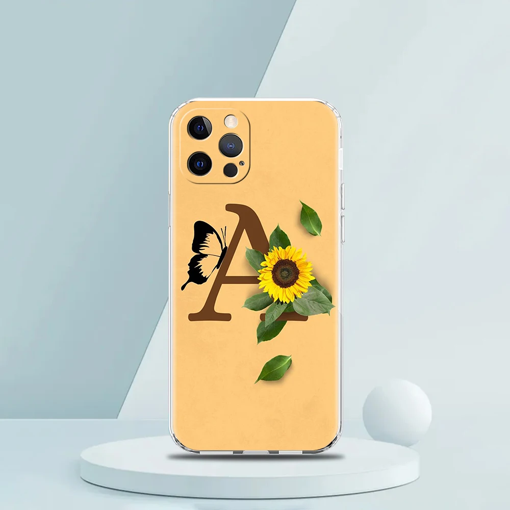 Sunflower Transparent Soft Phone Case - Floral Design Protective Shell Cover