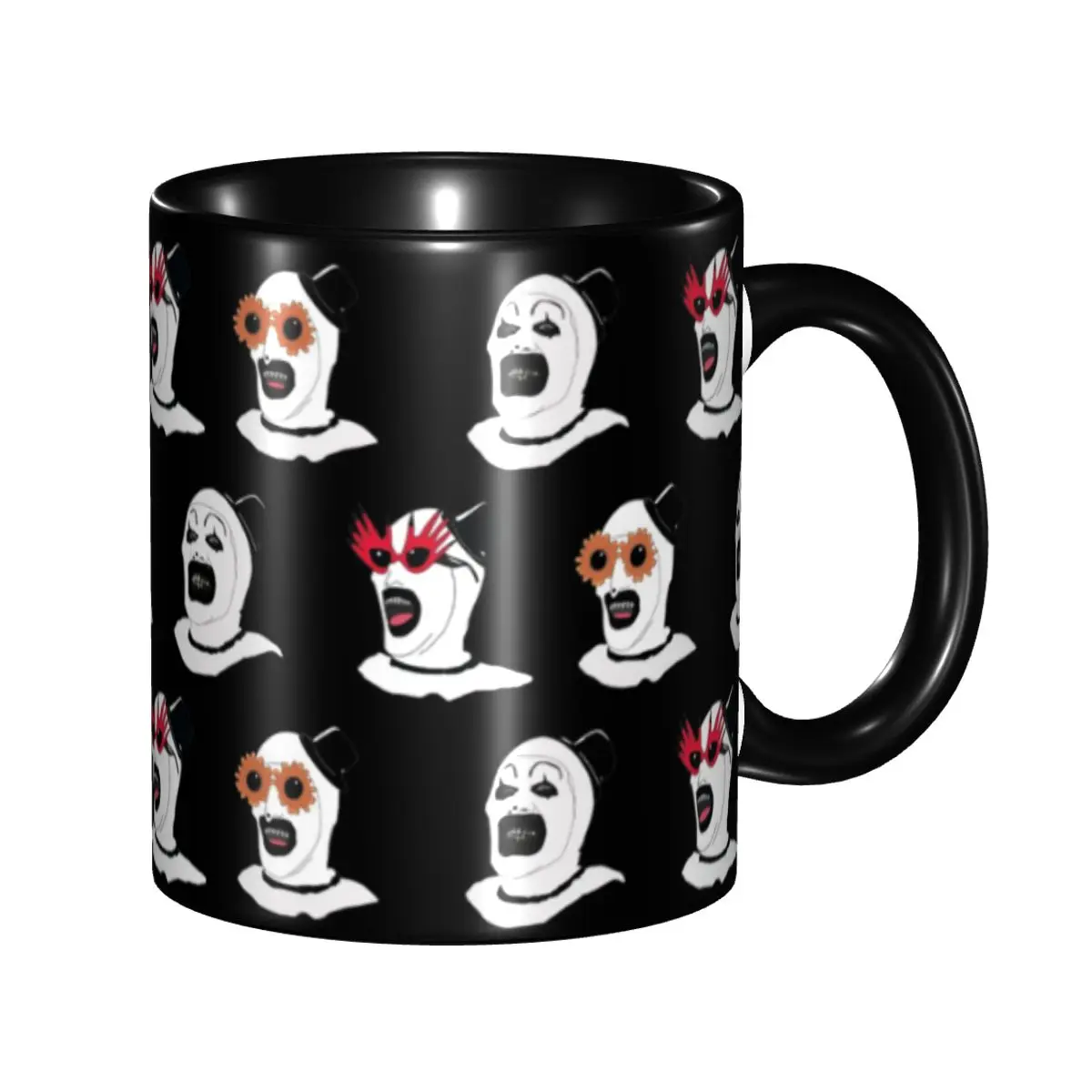 

The Terrifier Art The Clown Merch Coffee Mugs Cute Terrifier 2 Sunflower Cup Gift For Women Men