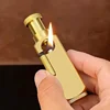 Heavy Trench Handmade Brass Kerosene Lighter Flamido Side Pulley Ignition Special-shaped Lighter Retro Collectible 2