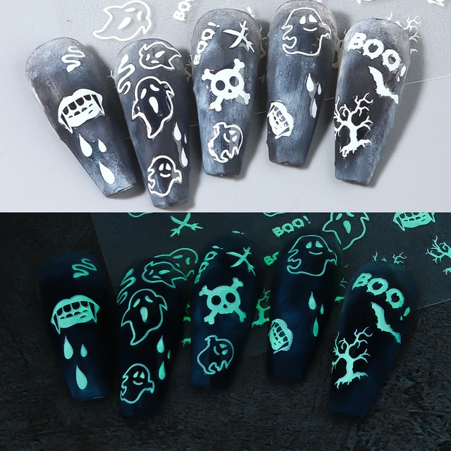 Designer Nail Sticker Luminous LV - Glow In The Dark