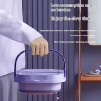 Petite Machine à laver pliable Portable 8l, avec sèche-linge rotatif, pour chaussettes, sous-vêtements, culottes, Mini Machine à laver domestique 4