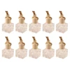 D0AD-Car Hanging Glass Bottle, Empty Dispenser, Refillable Essential Oils Diffuser, Air Fresher Pendant, 10Pcs 3