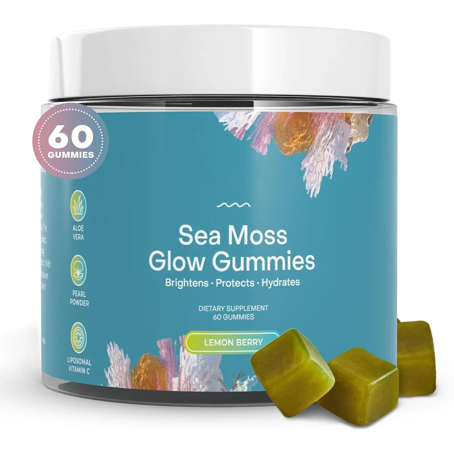 1 bottle seaweed gummy candy has a glossy appearance Seaweed has low calories provides nutritional supplements
