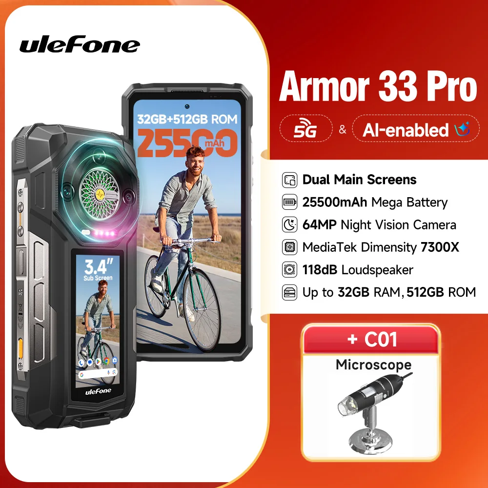 2025年新登場】Ulefone Armor 33 Pro 5G 頑丈スマホ 25500mAh