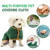 Dog Bathrobe Towel Pet Microfibre Material Fast Drying Super Absorbent Dog Bath for Small Medium Large Dogs and Cats 5
