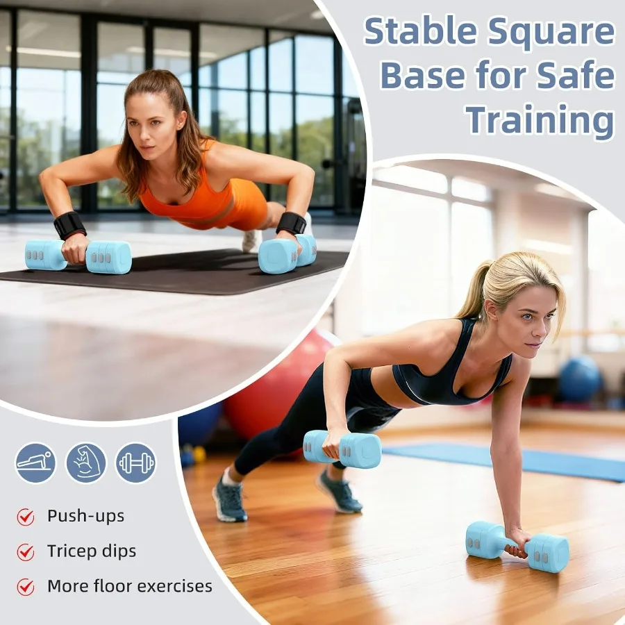 11LB Adjustable Dumbbell Set, 4 Levels Hand Weight Set for Women/Men Each 2.2/3.3/4.4/5.5LB, Weights Dumbbells for Home Gym Exer