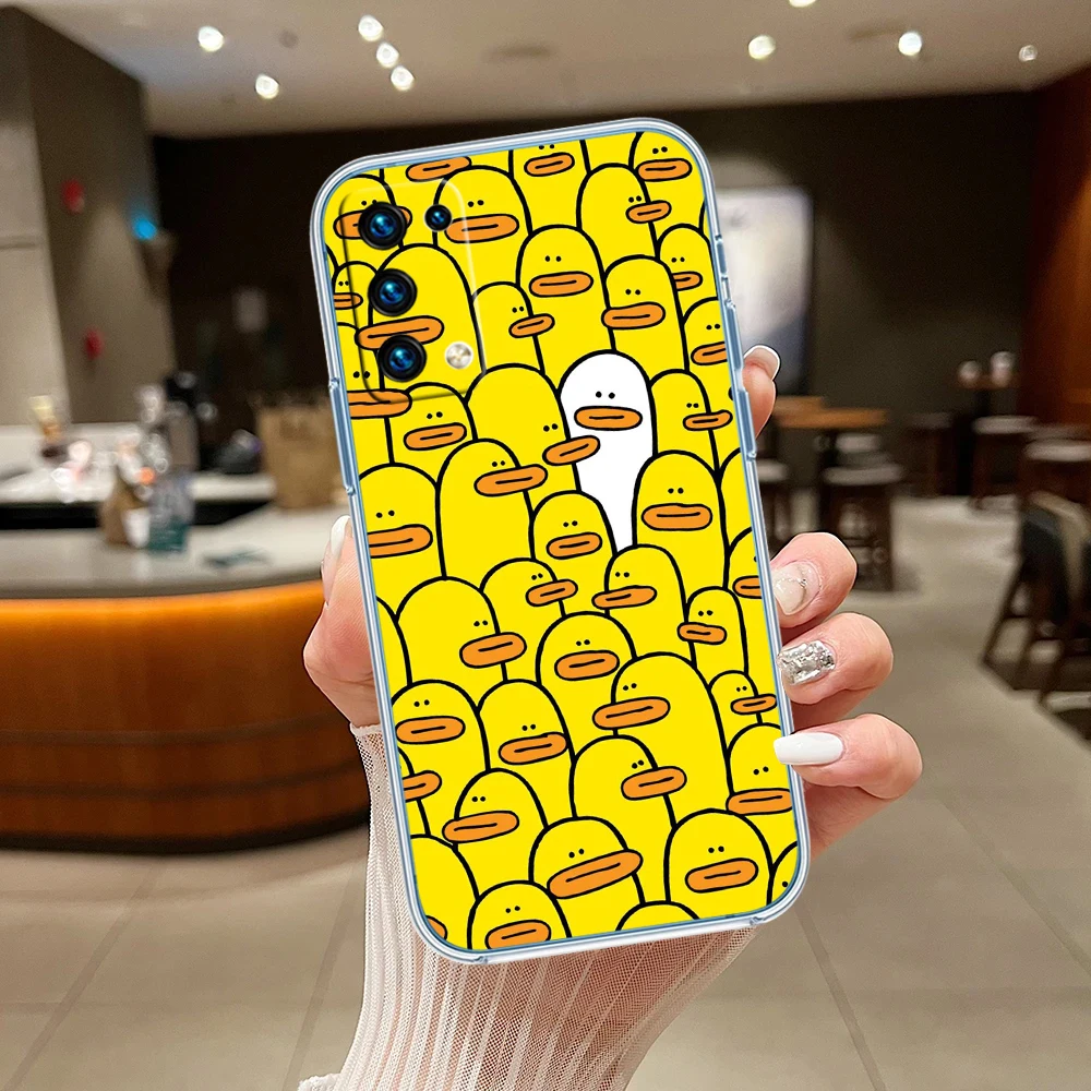 Cartoon Duck Transparent Phone Case
