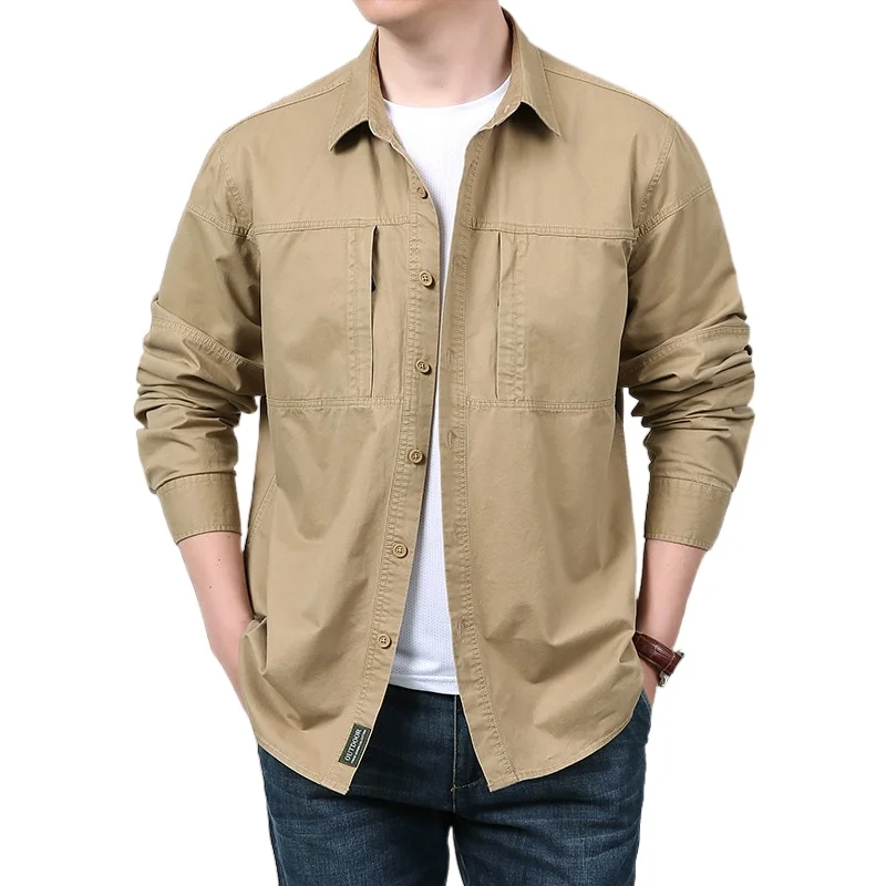 2024 Spring And Autumn Season Tactical Shirts Men's Lightweight Long Sleeved Multi Pocket Shirts Hiking Fishing Shirts