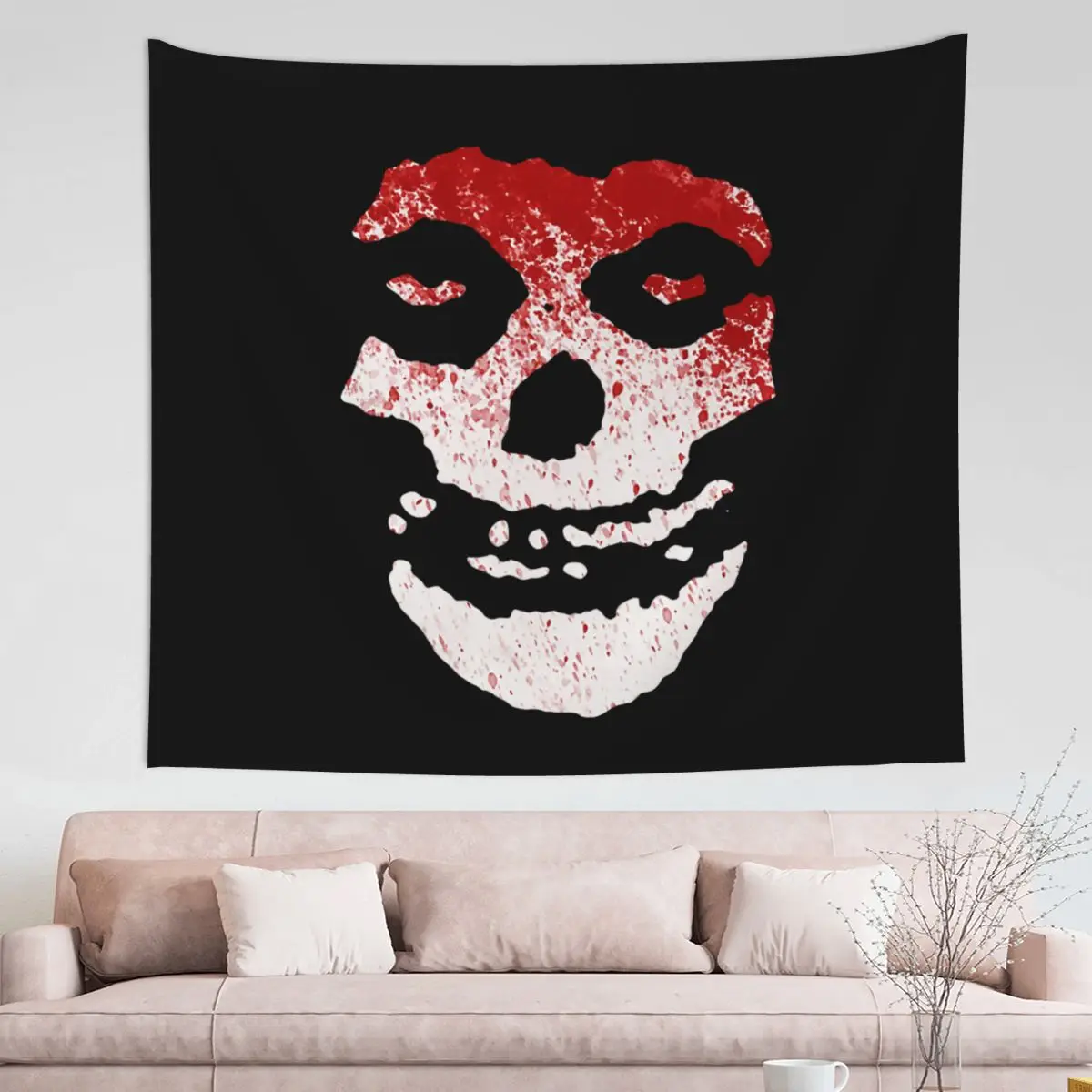 

Малиновый призрак, череп, кровь, Misfits, гобелен, настенный принт, Полиэстеровые гобелены, художественное одеяло, декор для комнаты, гобелены