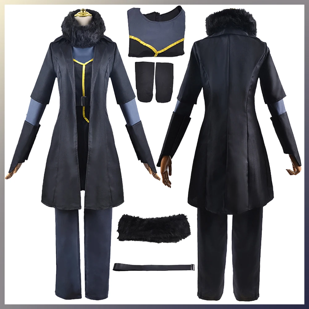 

Rimuru Tempest Cosplay Women Role Play Costume Anime THAT TIME GOT REINCARNATED AS A SLIME Outfits Fur Collar Halloween Suits