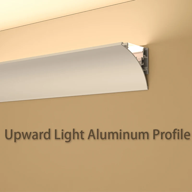 Upward Light Led Aluminum Profile Gypsum Indoor Wall Washing Linear Lamp For Bedroom Bedside Ceiling Decor Reflector Profile