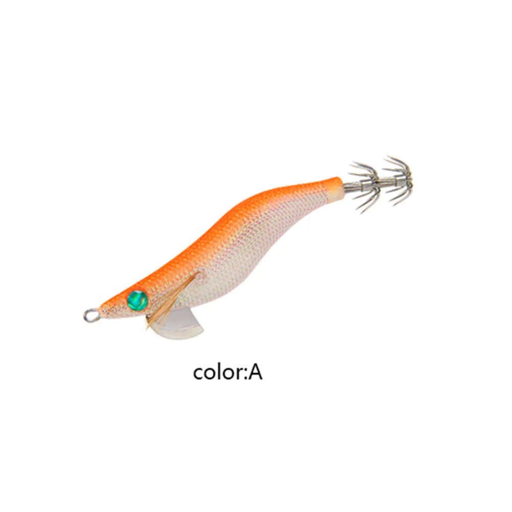 

Fishing Wooden Shrimp 2.5# 3.0# 3.5# EGI SUTER R Squid Fishing Lure Fluorescent Fake Bait / Bionic Bait Pesca Accessories