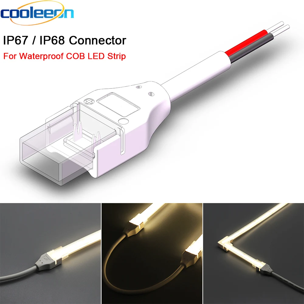 Cob 51waterproof Cob Led Strip Connector 8mm/10mm 2pin Solderless