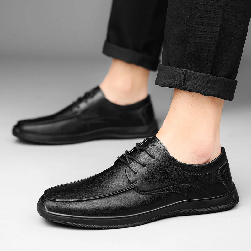 Men Suit Shoes lace up Party Dress Shoes genuine Leather Zapatos Hombre