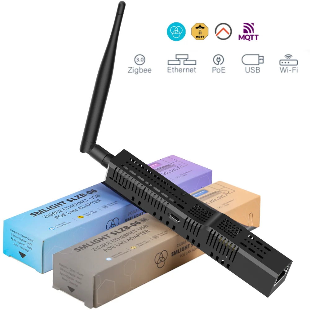PoE 지원이 포함된 Zigbee-이더넷 SMLIGHT SLZB-06 USB 및..