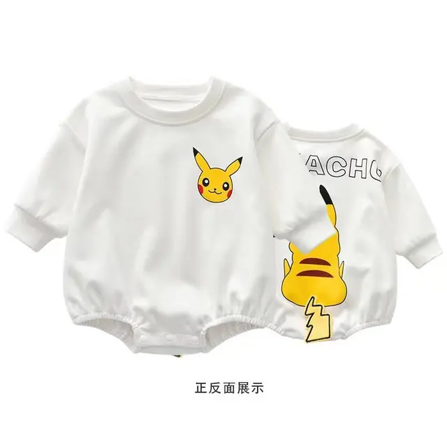 Desenhos Animados Pokemon Pikachu Bebê Pyjamsa Recém-nascido Inverno Roupas  De Manga Comprida Crianças Macacão Bebês Roupas Da Criança Traje Onesie -  Estatuetas - AliExpress