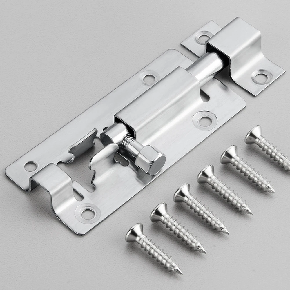 Safety Bolts in Various Sizes Thickened Stainless Steel Door Latch Rust Resistant And Corrosion Resistant