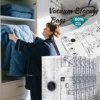 Vacuum Storage Bags,Space Saver Sealer Compression Bags for Blankets, Comforters, Pillows, Clothes Storage