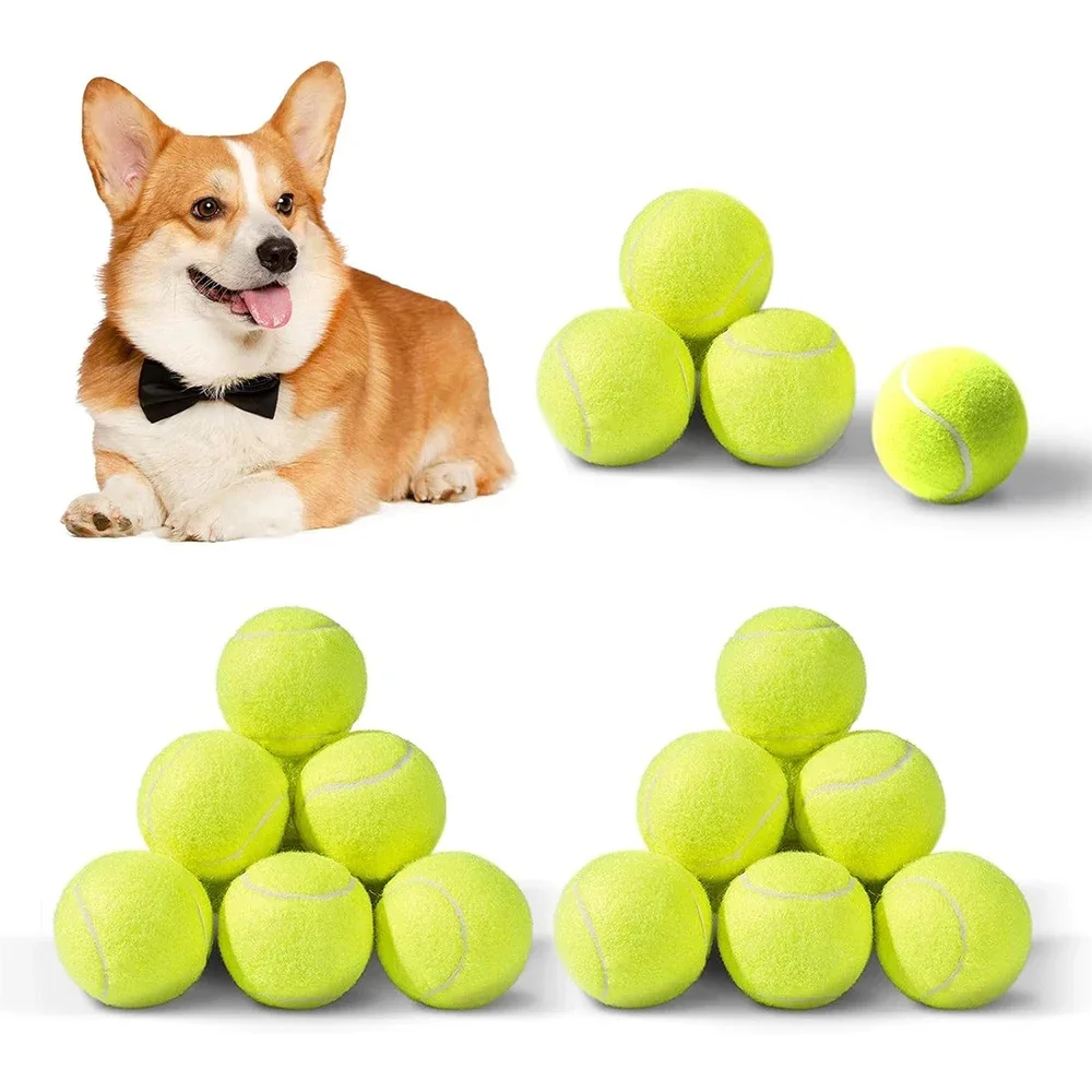 6 Pezzi Lanciatore Da Tennis Speciale Palla Da 5Cm Dogelastic Macchina Da Tiro Professionale Da Tennis Giocattolo Portatile Solo La Palla Senza Macchi