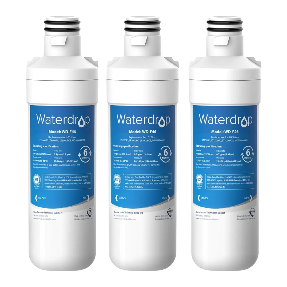Waterdrop LT1000PC Refrigerator Water Filter Replacement Pack
