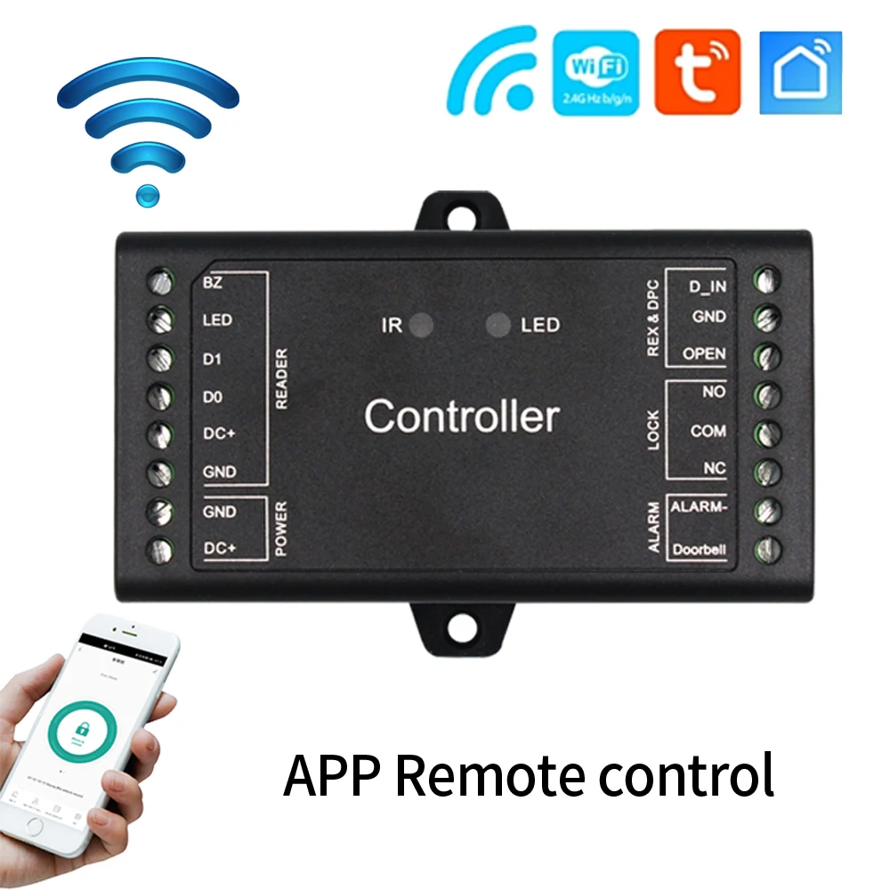 Wifi Tuya Sboard Mini Enkele Deur Rfid Toegangscontrole Board Panel App Afstandsbediening Wiegand 26 44 Bit Input Ondersteuning master Card