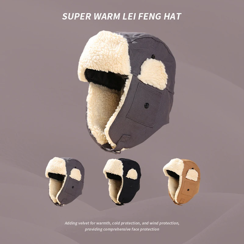 

winter warm and thick and women outdoor riding and skiing ear protection windproof hat