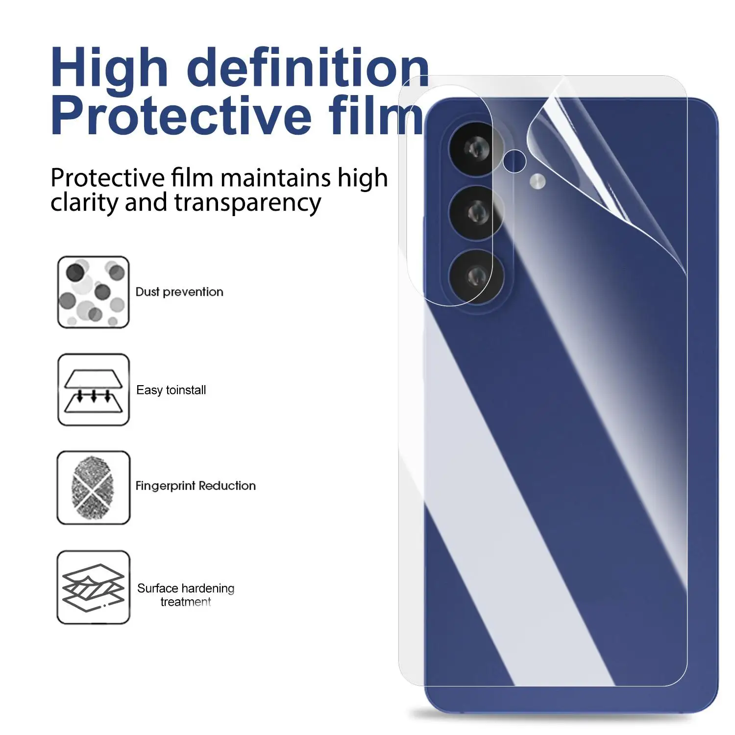Flexible Hydrogel Film HD Anti-Scratch Back Screen Protector with Scraping Card