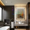 Wisfor 28x36 Lighted Bathroom Mirror with Bluetooth Speaker Smart LED Vanity Makeup Wall Mounted Mirrors 3 Lights Anti-Fog Touch 4