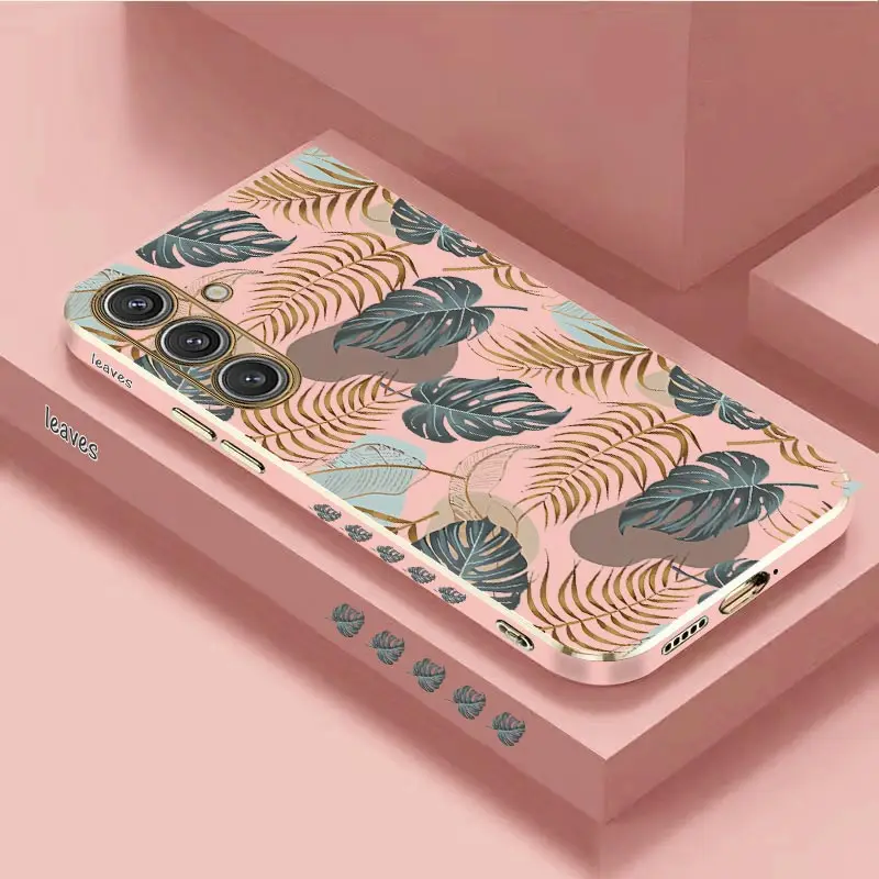 Luxurious Textured Leaf Design Phone Case