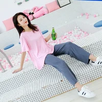 Summer  modal pajamas for women  thin section short-sleeved trousers suit two-piece loose comfortable pajama set  home service - Image 5