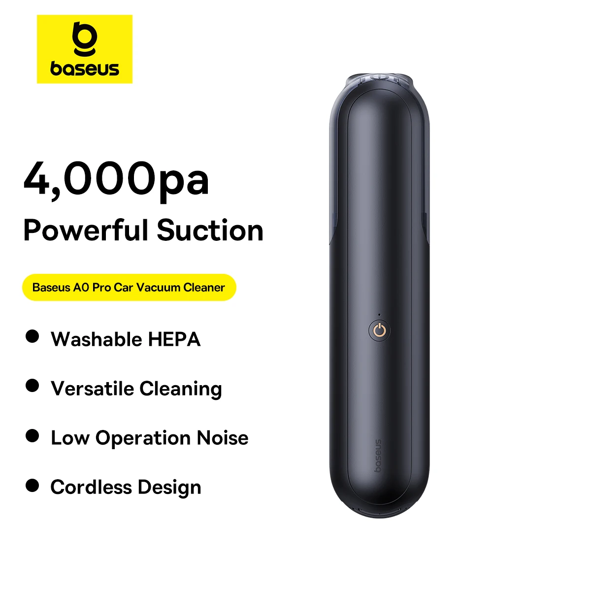 Vacuum Cleaner Handheld Vacuum Cleaner Wireless Vacuum Cleaner Portable Vacuum Cleaner Baseus A0 Pro Car Vacuum Cleaner 4000Pa Portable Wireless 2 in 1 Vacuum Cleaner For Car Laptop Home Strong Suction Auto Cleaning