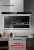 900mm Range Hood Somatosensory LCD Touch Panel Top Side Double Suction Large Suction Range Hood Intelligent Cleaning Range Hood 1