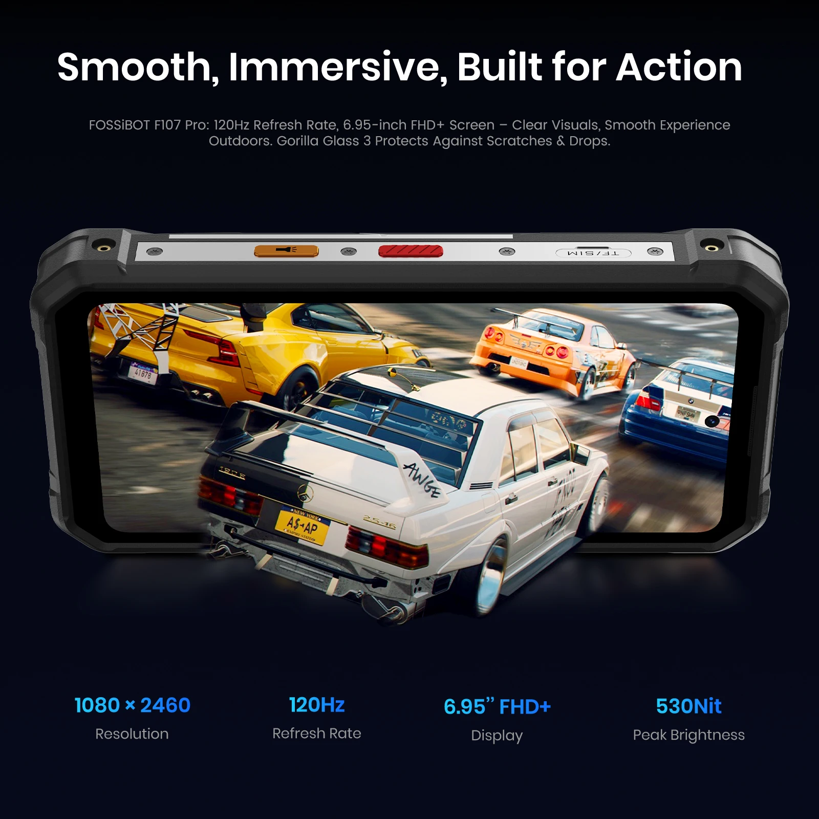 Fossibot F107 Pro タフネススマホ SIMフリー 防水・耐衝撃 Amazon | 「5G対応」FOSSiBOT F107 Pro SIMフリー スマホ 本体 Android