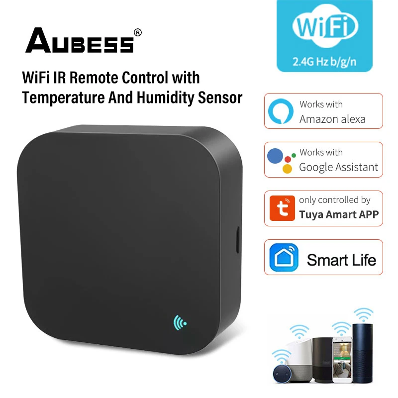 10PCS Tuya Smart WIFI Temperature Humidity Sensor Monitor + IR Remote Control Home Automation Works With Alexa Google | Электроника