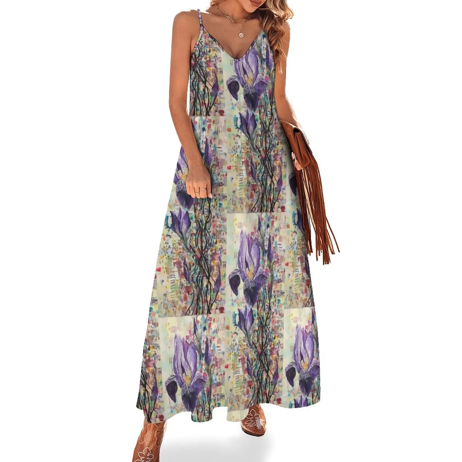 

Iris Painting Sleeveless Dress Evening dresses loose summer dress elegant dresses for women dresses for women 2024