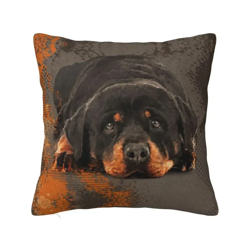 

Cute Rottweiler Dog Cushion Cover Animal Soft Cute Throw Pillow Case Home Decoration