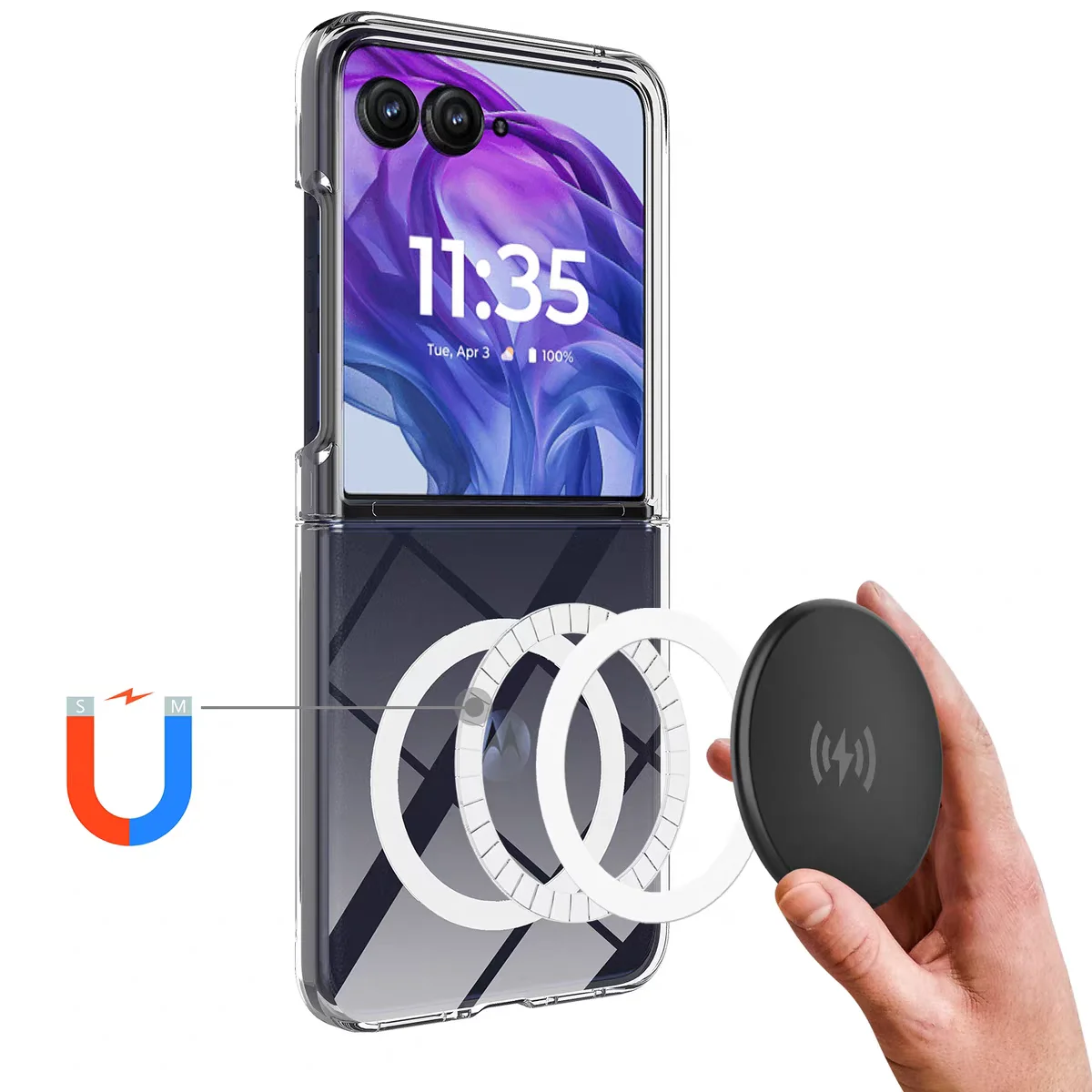 Clear Magnetic Acrylic 2-in-1 Transparent Protective Case