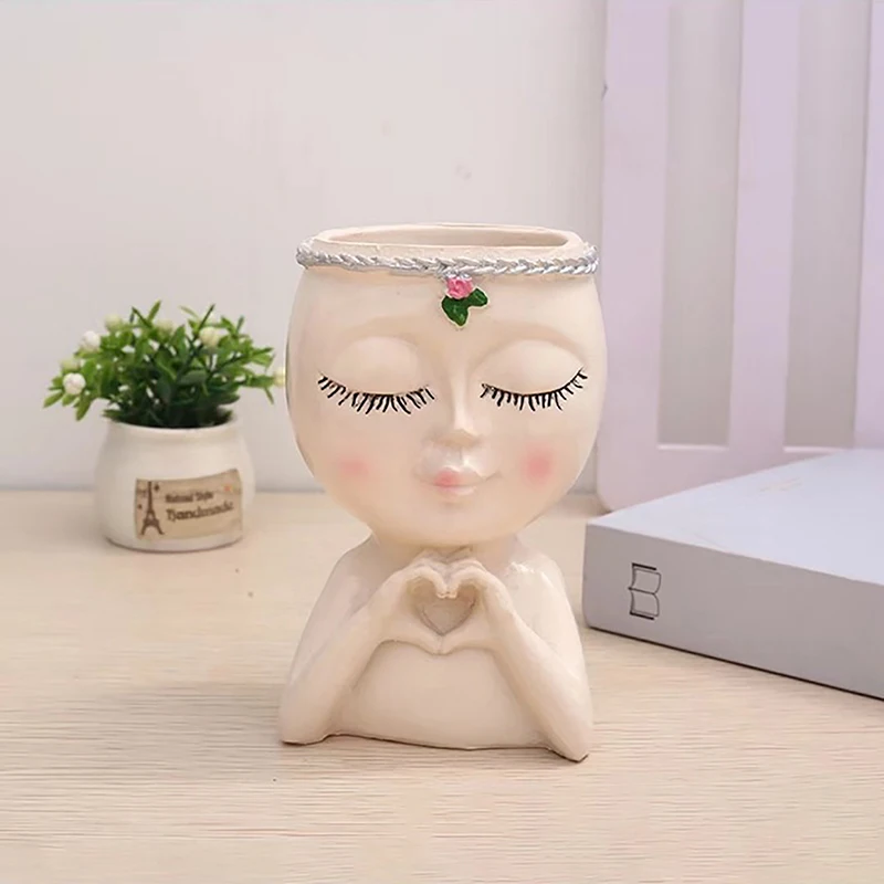 Fioriera succulenta | 3 vasi da fiori in resina con testa di teschio