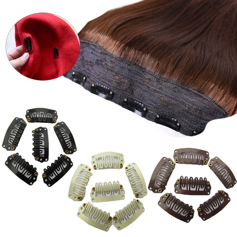 

20/40PCS Beauty Hair Extensions Tool U-Shape Wigs Snap Clips Hairpins Metal Pin Ponytail Holder