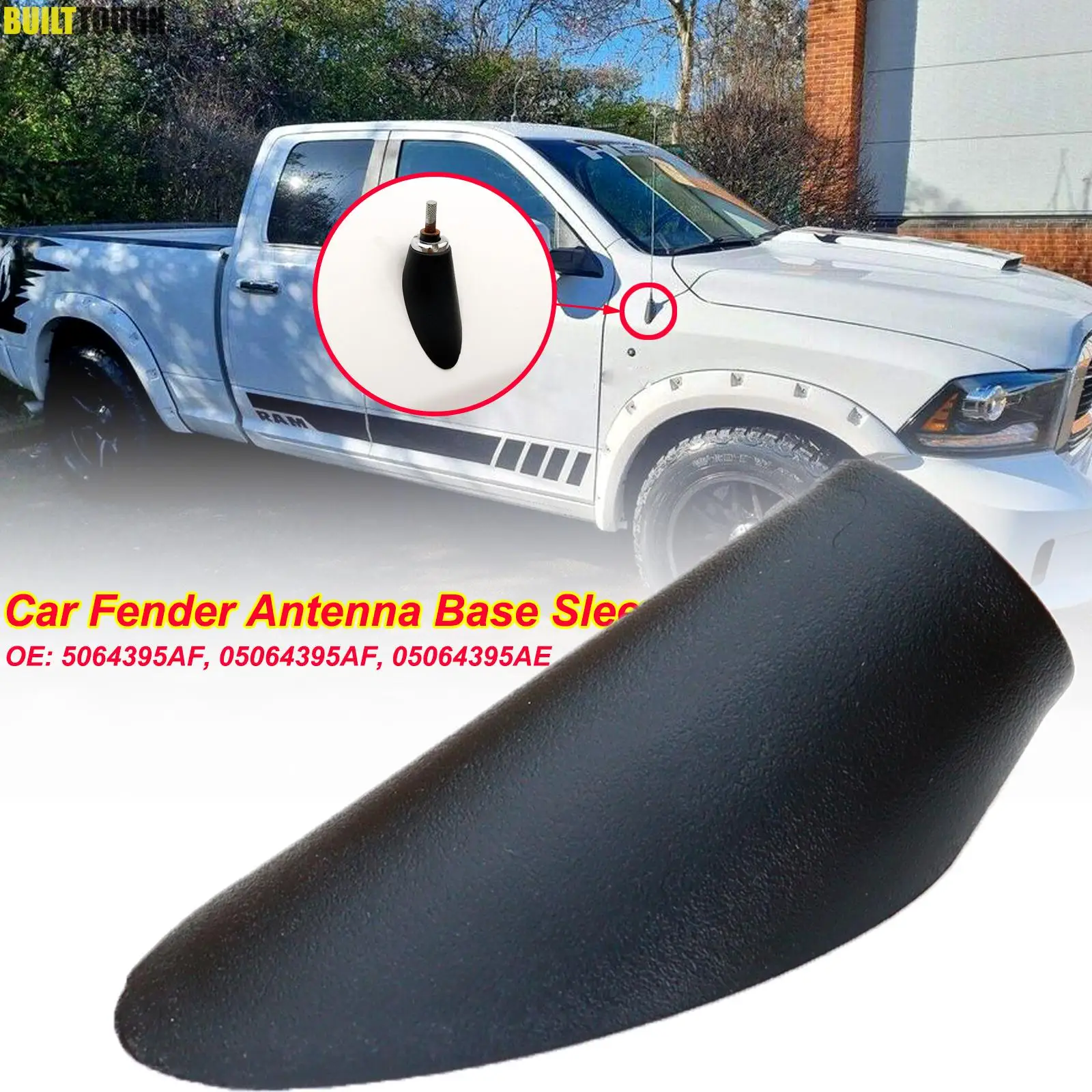 

Базовая Крышка антенны для Dodge Ram 1500 2500 3500 4500 OE # 5064395AF, черная наружная крышка для крепления антенны