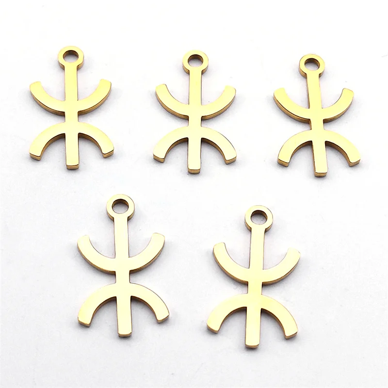 Edelstahl Afrika Berber Anhänger Diy Halskette für Frauen Männer Gold Farbe Afrikanische Berber Kabyle Symbol Schmuck Machen N1730 – Detail 7