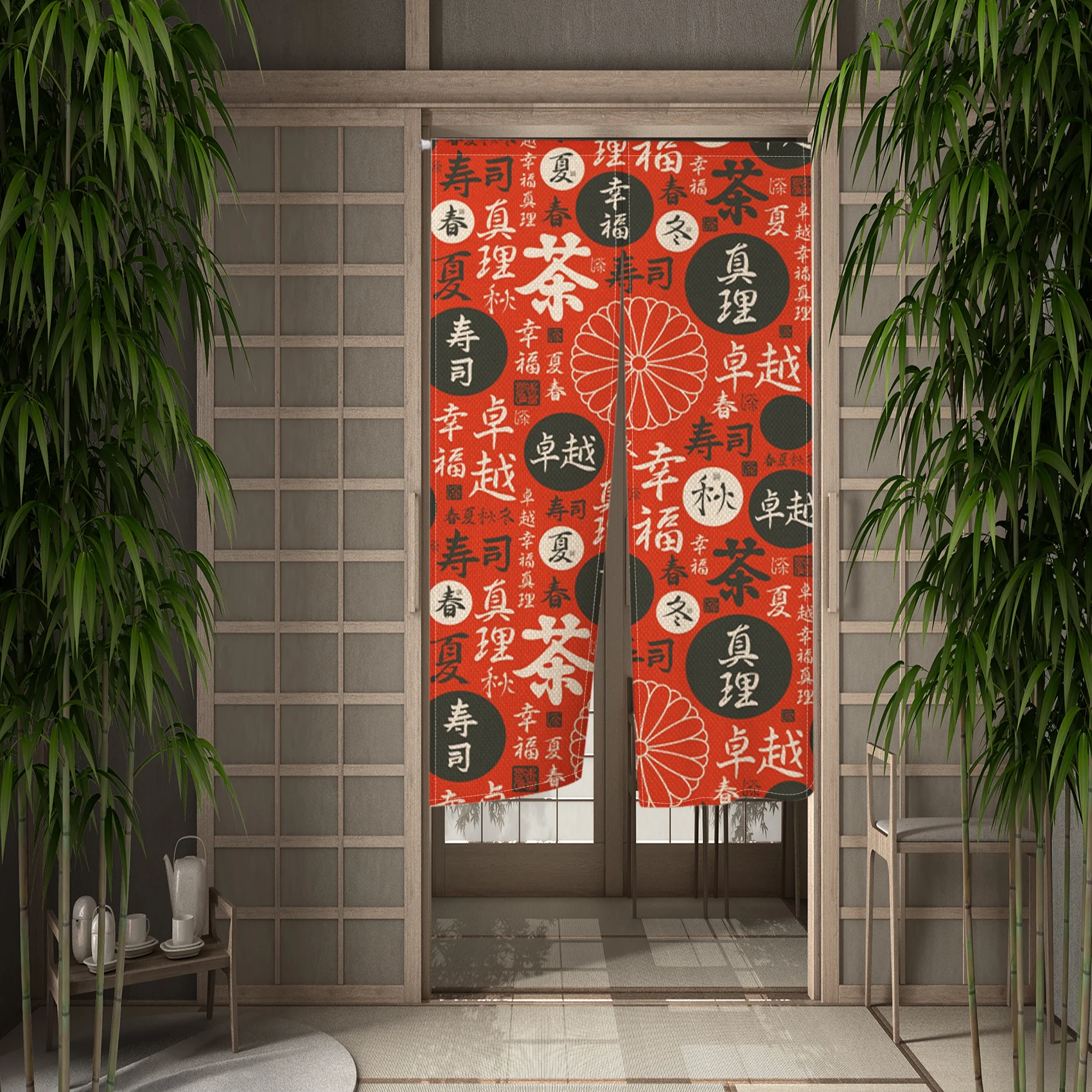 Japanse Deur Gordijn Japans Eten Restaurant Sushi Restaurant Izakaya Decoratie Gordijn Bar Partitie Gordijn Noren-12, W150xH50cm, Tab Top